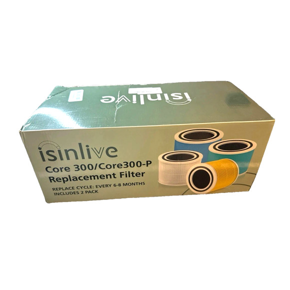 iSinLive Core 300 300S Filters 2-Pack for Levoit 300-P White HEPA Replacement - Picture 1 of 8